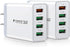 Boxeroo USB C Wall Charger Fast Charge 3.0 4-Port 2Pack Adapter for Galaxy S10+ S9+ Note 10+ iPhone 11 Pro Max