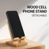 Baiwryxl Wood Phone Stand, Desktop Wooden Phone Holder, Portable Office Phone Stand for Desk, Wood ipad Stand