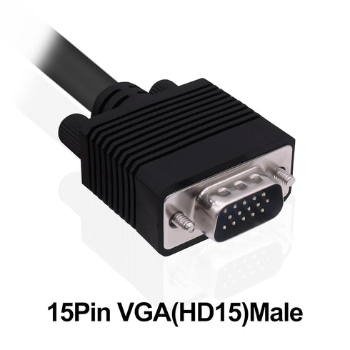 CybNemo 5BNC 15 5 -1.5M/5FT VGA to Video Signal Cable HD VGA Male to BNC Female RGBHV Coaxial Monitor Breakout Cord