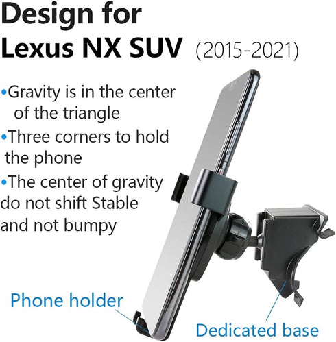 Car Phone Holder for 2015-2021 Lexus NX 200t 300 300h SUV, Auto Accessories Navigation Bracket Mobile Mount