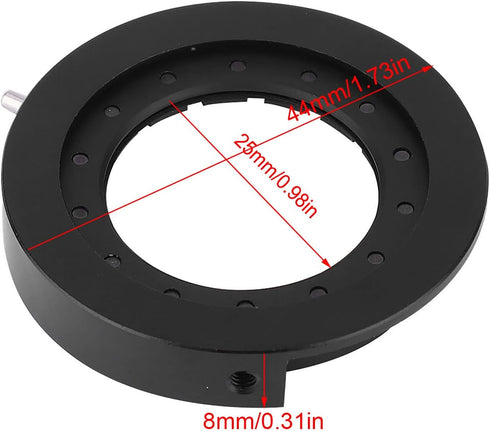 Iris Diaphragm, Microscope Iris Adapter Aperture Adjustable Lens Optical Diaphragm for Microscope (SK25 with Base)