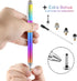 Capacitive Stylus Pen, 4-in-1 High Sensitivity Touch Screen Stylus with Clear Disc Tip, Black Rubber & Mesh Fiber Tip