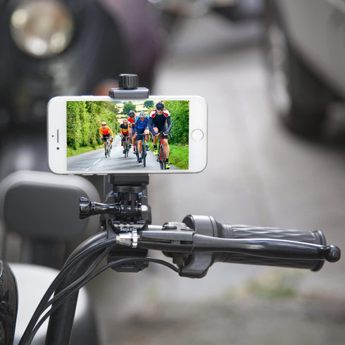 Suptig Phone Holder Desk Gooseneck Mount, Cell Phone Clamp Clip for Pole, Compatible with iPhone 14 Plus and Other