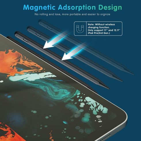 Stylus Pencil for iPad 9th & 10th Generation, Active Pen with Palm Rejection, Compatible with 2018-2024 Apple iPad 10th