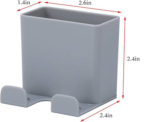 2 Pack Wall Mount Phone Holders - Adhesive Cell Phone Charging Brackets, Organizer Storage Box for Home Office.
