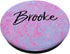 Brooke Name Personalized Custom Girl Women Black Cute PopSockets Swappable PopGrip