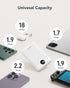 Mini Portable Charger 10000mAh for iPhone, Small PD 22.5W Fast Charging Power Bank with Built-in Cables, USB C Slim