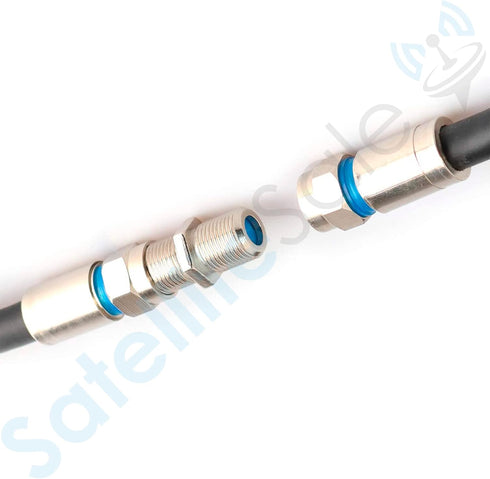 SatelliteSale High-Frequency F81 Coaxial Barrel Connectors, Female to Female F-Type 3Ghz Adapter Coupler Pack of 2 Pcs