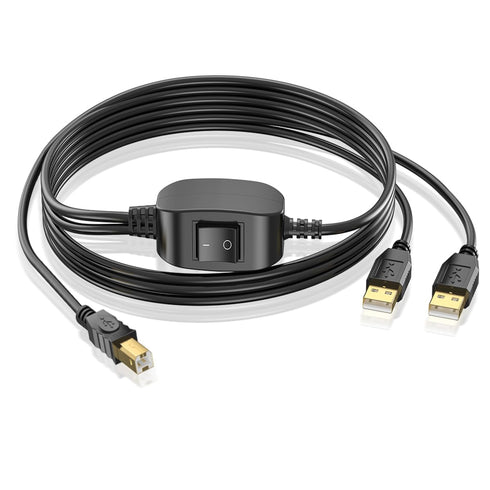 Herfair Printer Cable Splitter 1 in 2 Out Printer Splitter for Two