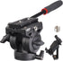 VS05K Tripod Fluid Head with 1/4" Arca QR Plate, Max Load 11 lbs for Video and DSLR Cameras, 3/8 to 1/4 Inch Screws
