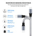 SDBAUX 3 in 1 Retractable Multi USB Charger Cable 2Pack, 3.3ft, Gray, Compatible with Cell Phones & Tablets.