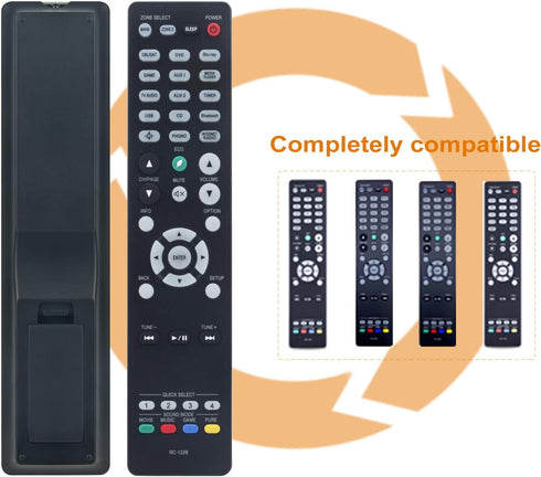 RC-1228 Sub Replacement Remote for Denon Integrated Network AV Receiver, Fits Multiple Models