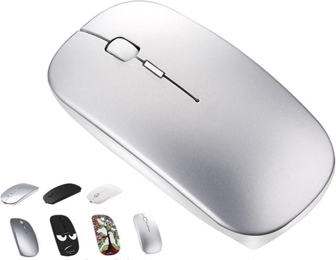 Tsmine Wireless Bluetooth Charger Computer Mouse for MacBook Air Pro Laptop, Rechargeable Mini Slim Silent Mice