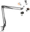 Overhead Tripod Mount for Camera Webcam Ring Light with Phone Holder and Ball Head