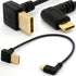 Gold Plated Angled USB C Cable Extension, 90 Degree Type C to USB 2.0 Up Angle Male Converter Data Sync Charging