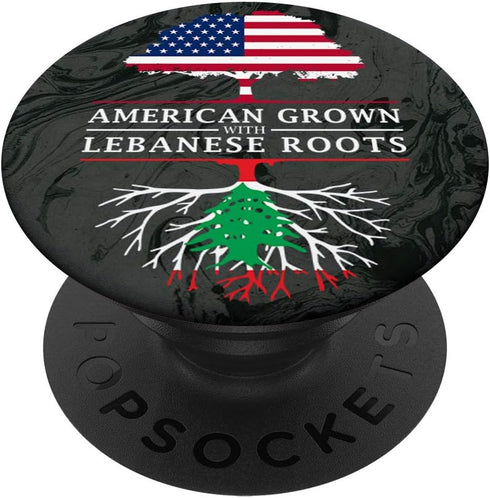 American Grown with Lebanese Roots - Lebanon Marble Design PopSockets PopGrip: Swappable Grip for Phones & Tablets