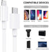 RUXIN 3.3ft USB-C to Lightning Cable, MFi Certified, 18W PD Fast Charging for iPhone 12/11/XS/XR/SE/8 Plus, White