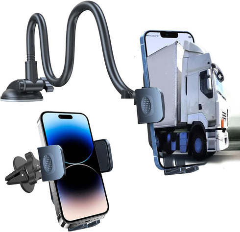 Military Grade Car Phone Holder Mount | Adjustable Gooseneck for Truck Dashboard Windshield Vent