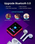 MP3 Player Bluetooth 5.3, Full Touch Screen Mini Player, HiFi Lossless Music, FM Radio, Up to 128GB