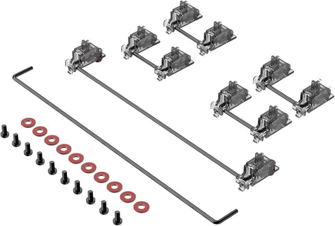 DUROCK Stabilizer V3, Screw in Stabilizers with 2u 6.25u 7u Wires for Mechanical Keyboards (V3 Smokey Black 80% Kit)