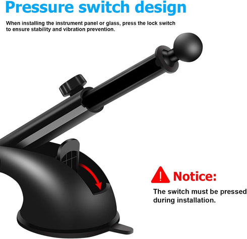 HZEL Magnetic Car Phone Holder, Vehicle Windshield Dashboard Cellphone Mount, Suction Cup Hands Free Automotive