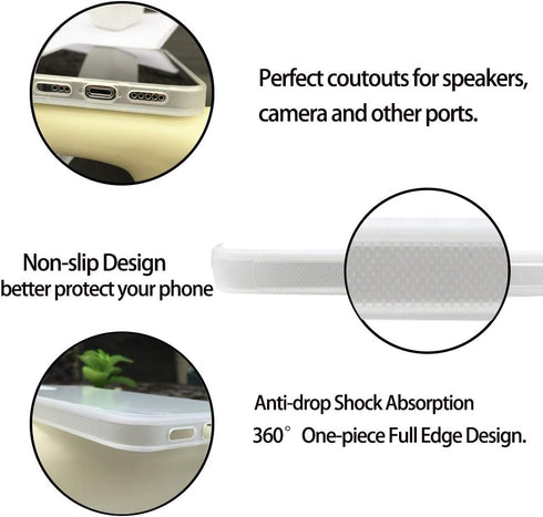 JUSTRY 5PCS Clear Sublimation Blanks Phone Case - Bulk Covers for Apple iPhone 13 Pro, Easy to DIY, 2 in 1 TPU