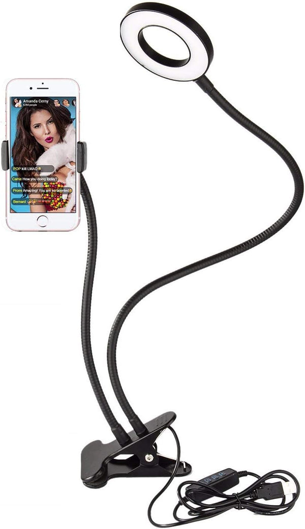 Sokani Selfie Ring Light with Cell Phone Holder and Stand Bracket for YouTube