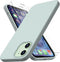 CellEver Heavy-Duty Silicone Case for iPhone 12/12 Pro, Two Shatterproof Glass Screen Protectors, Light Mint