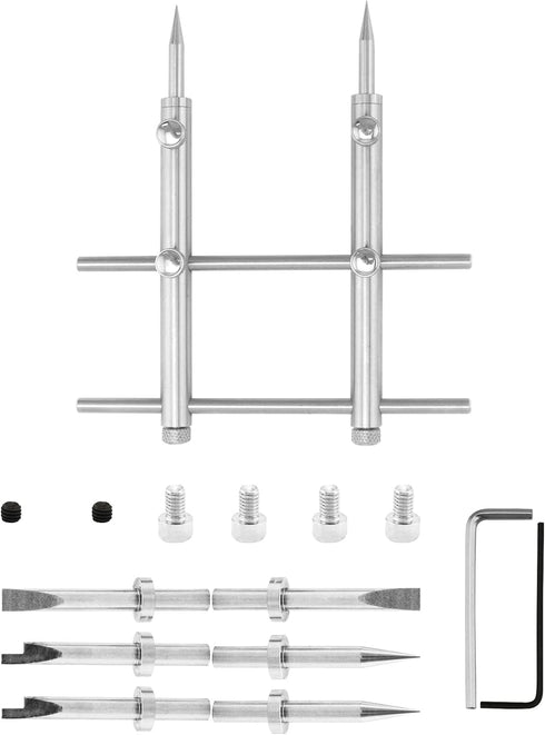 QWORK Camera Lens Opening Repair Tool Kit, DSLR Set, 3/8" to 3-15/16" Lens Repair, Anti-Magnetic Tips, Screws