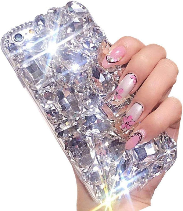 Bling Diamond Case for iPhone 6S Plus/6 Plus 5.5 inch, 3D Luxury Sparkle Rhinestone Glitter Full Clear Stones Cover