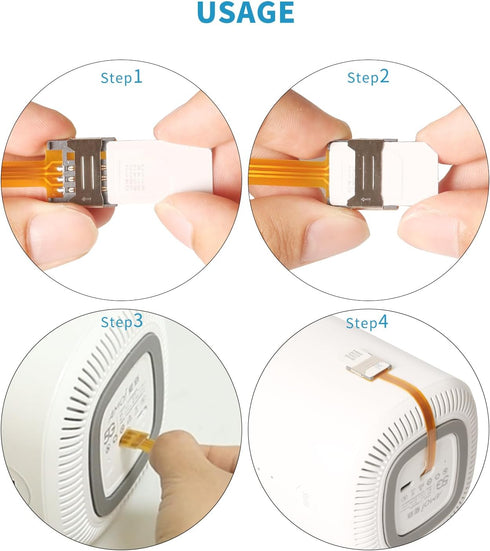 PinQiongZhe 3.9in/10cm (2pcs) for CPE Wireless Routers Mini Walkman WiFi Devices, Nano to Mini Sim Card Extension Cable