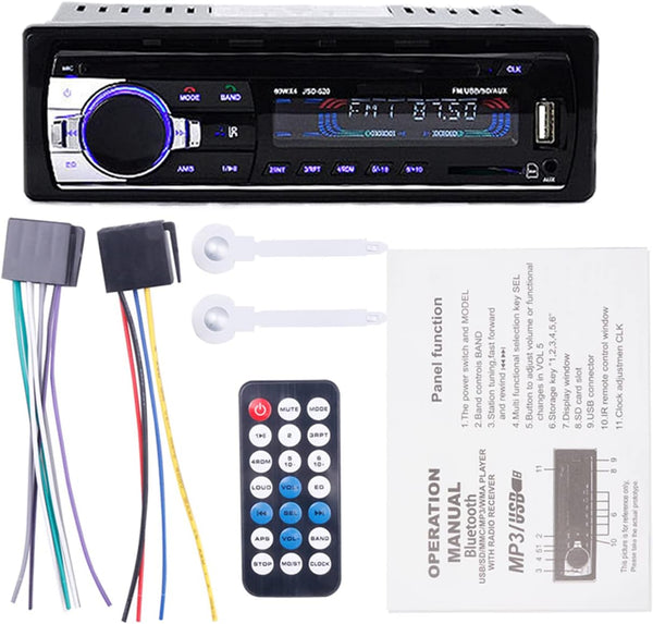 Eaglerich 1 Din Car Radio 24V Audio FM MP3 Player USB/SD/AUX Hands Free