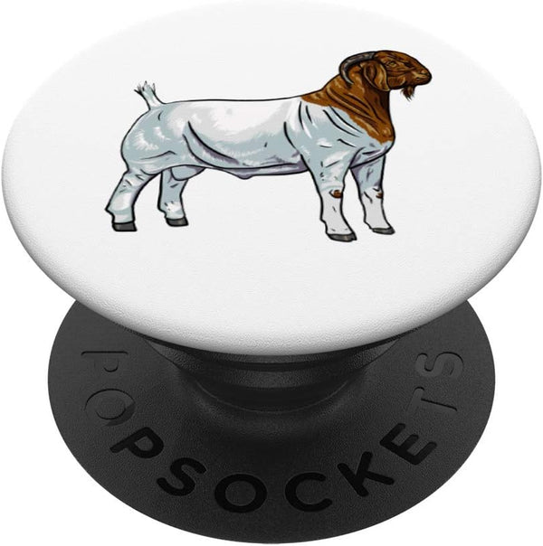 Boer Goat Buck PopSockets PopGrip, Swappable Grip for Phones & Tablets