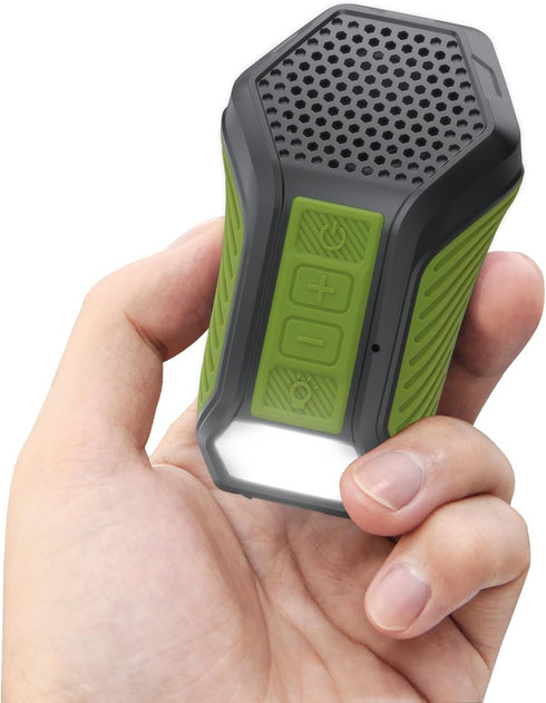 INGA Wearable Bluetooth Speaker, Mini Clip-on Portable Speaker with Light & Warning Lamp,