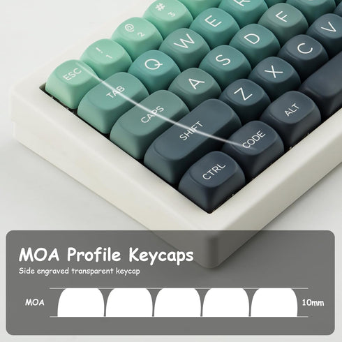 JOMKIZ 140 Keys PBT Keycaps, Customized ANSI Layout, MOA Profile Dye Sublimation Cute Keycaps Set for Cherry MX