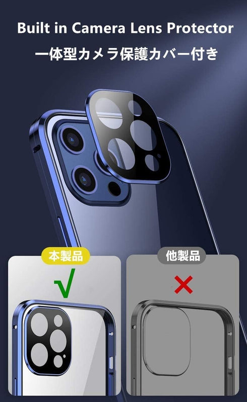 HENGHUI Lockable Magnetic Case for iPhone 13, with Camera Lens Protector & Screen Protector, Green