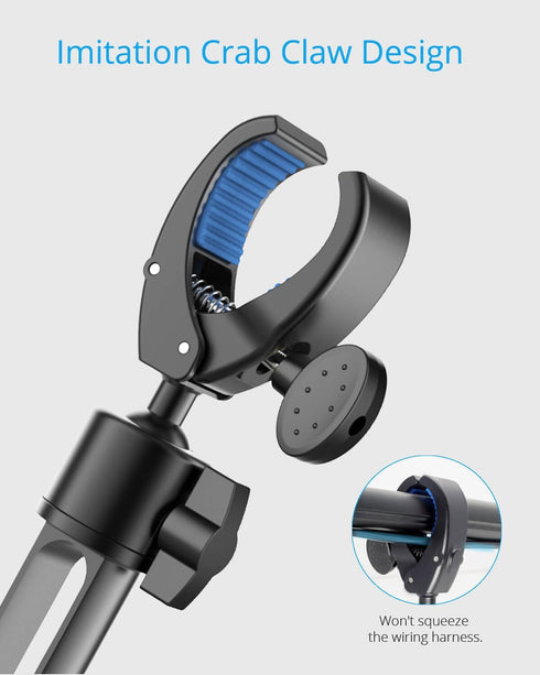 Phone Holder Car, Rear View Mirror Phone Holder - Aluminum Alloy Mount, Multi-Angle Adjustment Compatible with 4-7 Inch