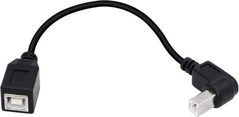 SinLoon USB 2.0 Type-B Printer Cable, 2-Pack USB B Female to Type B Male (90 Degree Down)