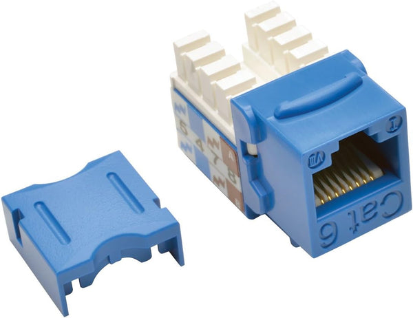 TRIPP LITE N238-001-BL CAT-6/CAT-5E 110-Style Punch-Down Keystone Jack (Blue)