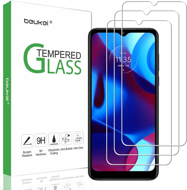 (3 Pack) Compatible for Motorola Moto G Pure Screen Protector - Tempered Glass, 6.5 inch, Touch Sensitive, Case Friendly