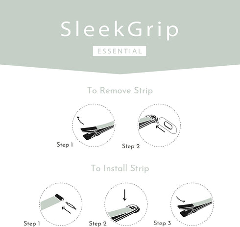 Swappable Ultra-Thin Phone Grip, Convertible Holder Fits Most iPhone and Android Cases, Compatible with Wireless