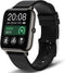 Popglory Smart Watch, Fitness Tracker with Blood Pressure/Oxygen Monitor, Full Touch for Android & iOS, Black
