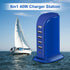 USB Charging Station Upoy, 6 Ports Charging Blocks, USB Power Hub with C Port, Multi Charger 40W for Electronics