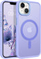 BENTOBEN Translucent Matte Magnetic Case for iPhone 14 Plus, Compatible with MagSafe, Purple Blue