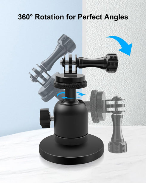 THXCHER Insta360, Magnetic Phone & Action Camera Mount with Heavy-Duty Magnet, Fence & Metal Surface Camera Holder