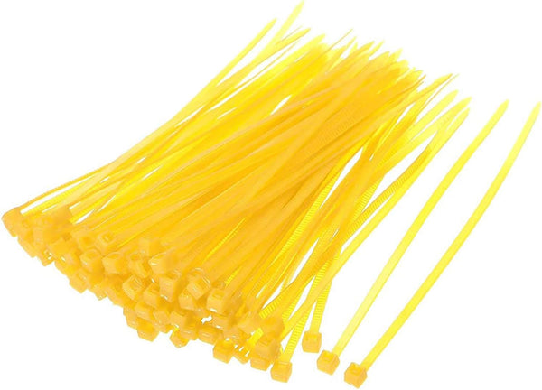URBEST 1000 Pcs Self Locking Wire Cable Zip Ties - 6 Inch Nylon Zip Tie, Fasten Wrap, Yellow