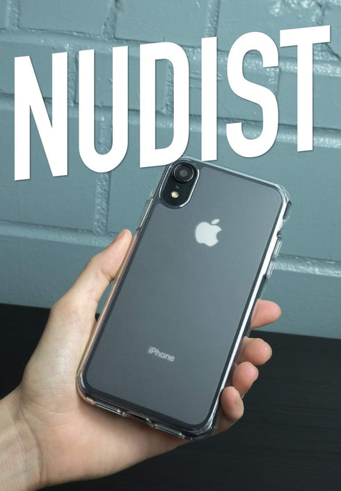 Smartish iPhone XR Clear Case - Nudist Frosted Clear - Slim Protective Shock Resistant Cover (Silk) - Nothin' to Hide