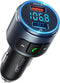Upgraded V5.0 Bluetooth FM Transmitter Car, Wireless Adapter with QC3.0, LED Backlit, Hands-Free Calls