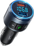 Upgraded V5.0 Bluetooth FM Transmitter Car, Wireless Adapter with QC3.0, LED Backlit, Hands-Free Calls