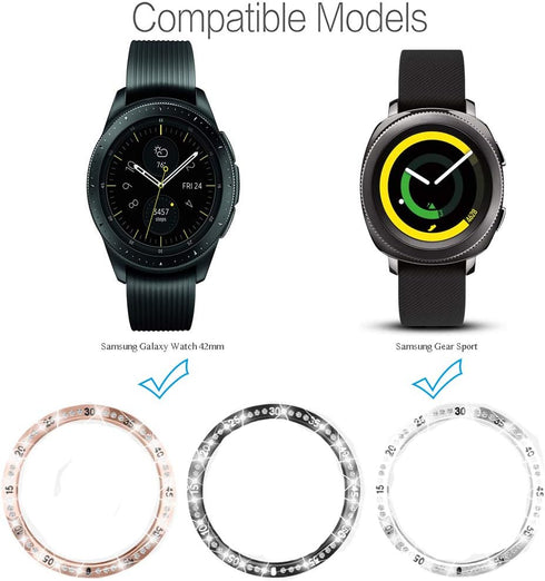 Samsung Compatible Crystal Metal Bezel Ring Protection Cover for Galaxy Watch 42mm & 46mm